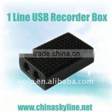 1 line usb telephone recorder box,analog phone usb call recorder