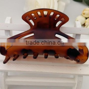 Brown plastic claw tortoise shell hair clamps claws for hair salon