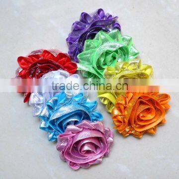 shiny shabby chiffon flower frayed shabby chic rose trim