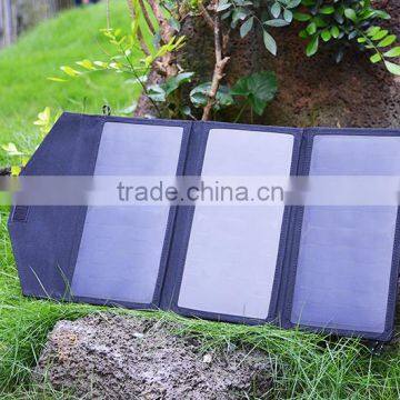 2016 New product 20W foldable double usb portable solar panel phone charger