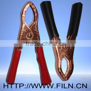 75mm copper plated battery alligator clips