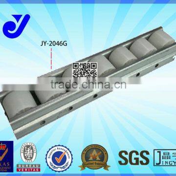 JY-2046G|OD 29mm Milky white Wheel Roller Track|Industry Roller Track for Pipe Rack System