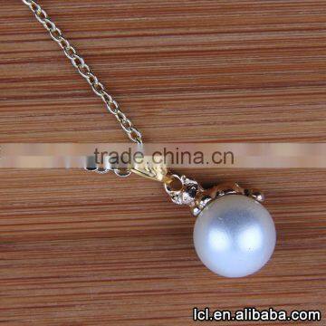 Best quality imitation gold long chain imitation pearl necklace, hot sale necklaces imitation pearl jewelry