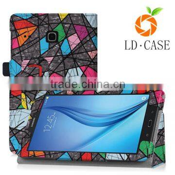 New Fashion beautiful print color Pu Leather Stand Case For Samsung Galaxy Tablet