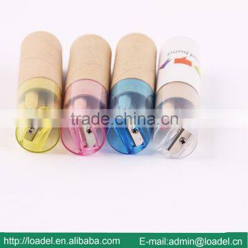 6pcs 3.5inch Pencil Sharpener Natural Wooden Coloured Pencils photo-3