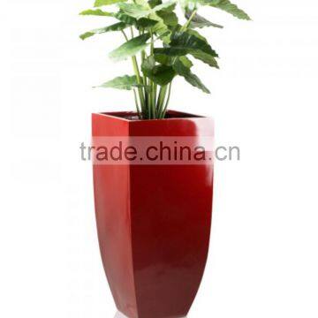 colorful best price resin frp pot planter for hotel decoration