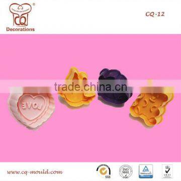 3D Colorful Cookie Biscuit Cutter Mold Set--ABS material--Love,Winnie,Bird