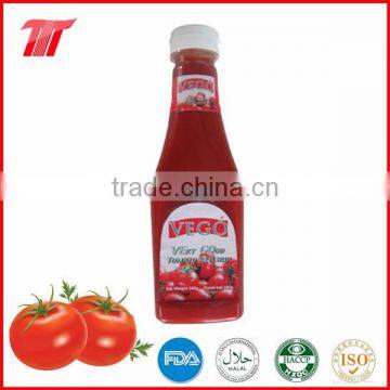 Tomato Ketchup of Good Taste and Lower Price 340g in Plastic Bottle