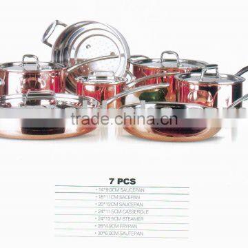 Clad Material Cookware 7pcs set