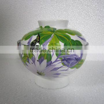 Korean spring season on lacquer bowl