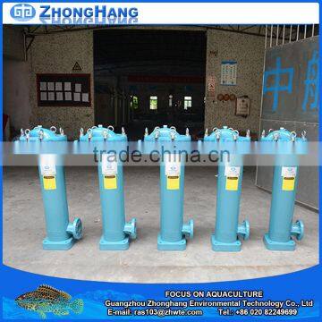 PP filter cartridge housing for commercial fish farm