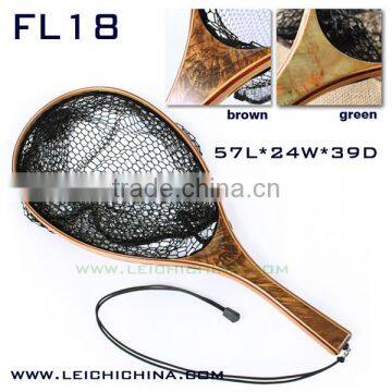 Top quality burl wood hand fly fishing landing net
