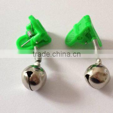 SINGLE BELL WITH GREEN PLASTIC SLIPS FOR FISHING