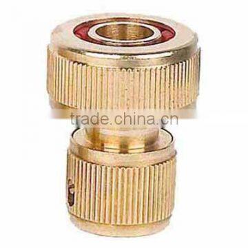 3/4" brass hose connector with stop gardena watering hose irrigation systern