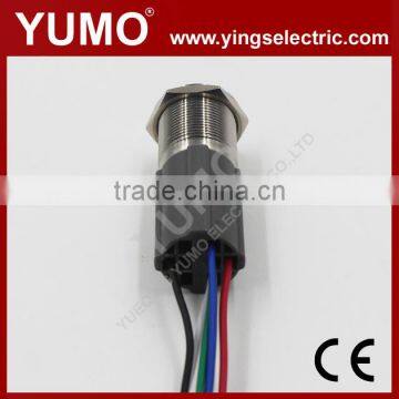 LA19 Series IP65 5 Pin Terminal 5A/250VAC Stainless Metal Push Button Connector Metal Push Button Insert Shell photo-2