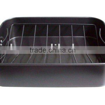 Regular Carbon Steel Roasting Pan with Rack