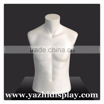 Male manenquin torso body forms metal base wiindow display without arms