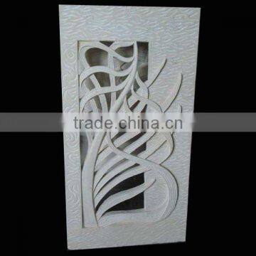 Stone Relief Carving of Plant