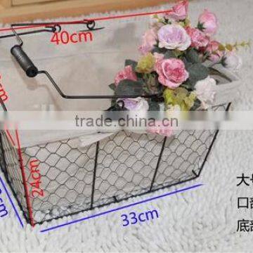 Handmade Wire Kitchen Storage Basket Wire Basket With Liner photo-4
