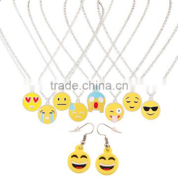 Wholesale Fashion Stainless Steel Emoji Jewelry Set 2016