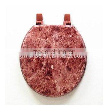 Marbleized Molded Wood Round Toilet Seat, Marbleized Veneer MDF Moulded Toilet Seat, Marbleized Molded Wood Toilet Seat photo-2