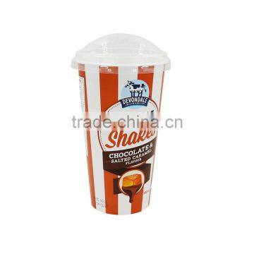 IML 14oz/400ml Plastic Disposable Red and White Color Large Coffee Mugs,Thin Wall Take Away Food Grade Coffe Cup photo-5