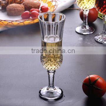 Diamond Embossed Glass Goblet For Beer Wine Shot. photo-4