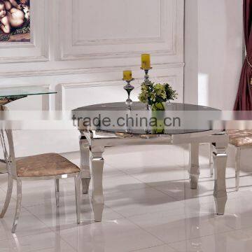 TH389 round tempered glass home furniture for dining table