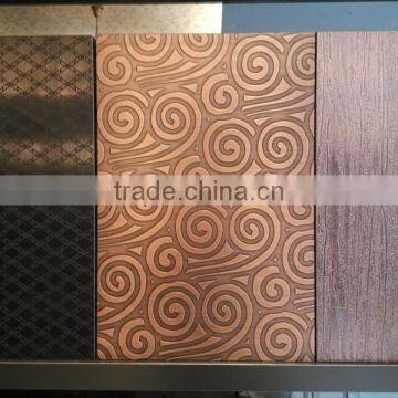 4x8 Color Coated Hairline Stainless Steel 2MM Embossed Copper Sheet