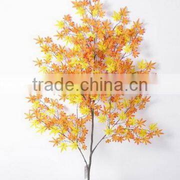 SJ071208 High quality cloth tree leave/christmas tree leaves/yellow christmas tree leave