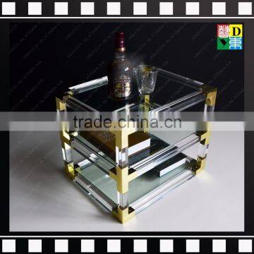 Clear acrylic coffee table side table living room tea table