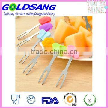 High Quality Halloween Party Stainless Steel Silicone Fruit Fork photo-5
