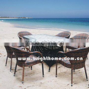 Outdoor Furniture Garden Furniture Rattan Chair Table Dining Set (FD-022e)