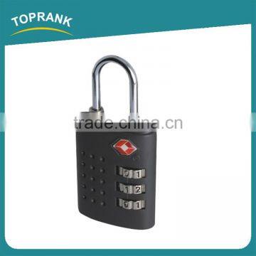 Toprank Popular Style Zinc Alloy Travel Luggage TSA Approved 3 Dial Combination Padlock With Various Colors