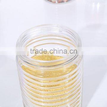 Set 4 Clear Round Empty Glass Storage Jars With Flower Screw Plastic Lid photo-4