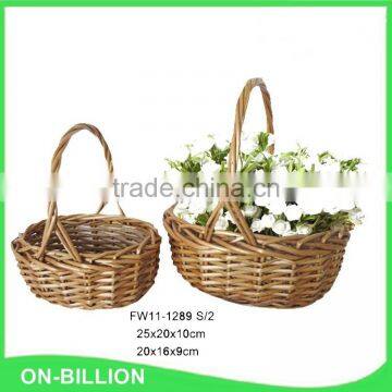 Cheap mini bulk handmade gift flower wicker basket