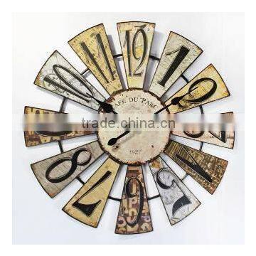 Arab number metal wall clock