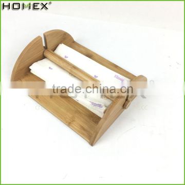 Table Bamboo Napkin Holder with Weight Bar Homex BSCI/Factory