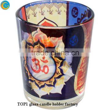 wholesale handmade glass tea light glass candle holders