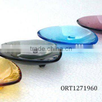 MIn color glass plate with design