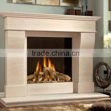 Professional LimeStone Marble Electric Fireplace With CE Certificate photo-2
