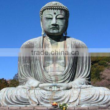 Outdoor large fengshui metal crafts bronze buddha zen garden statues