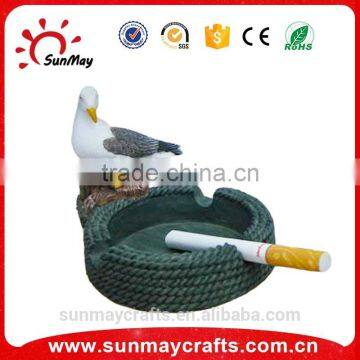 Oem hot sale polyresin seagulls ashtray souvenir for sale