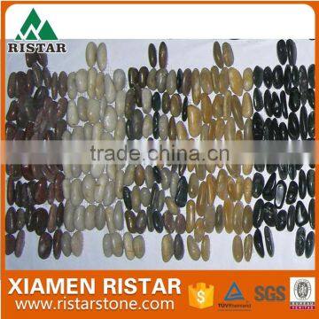 polished river pebble stone mosaic wall clading pebble mosaic