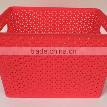 Small Size Plastic Laundry Basket Storage Basket Clothing Bastet With Lid photo-2