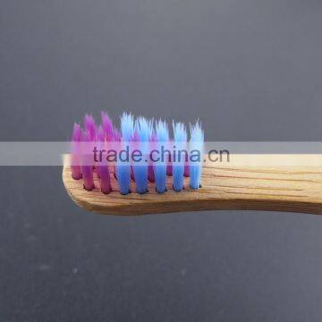 Blue Protect Crystal-like Handle Kids Wonderful Bamboo Toothbrush photo-3