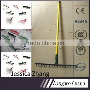 14teeth steel garvel rake with long handle