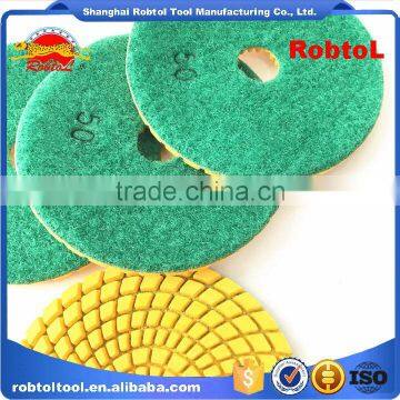 3" 50# Diamond Polishing Pads Hook and Loop Flexible Marble Granite Concrete Stone Wet Dry Grinding Floor Disc photo-4