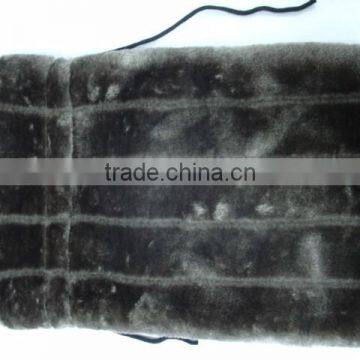 Rectangle Purple Fabric With White Embroidery Word Rubber Hot Water Bottle Cover photo-5