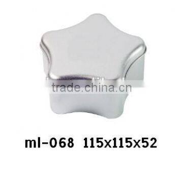 115*115*52mm Star Shape Tin Box for Christmas photo-2
